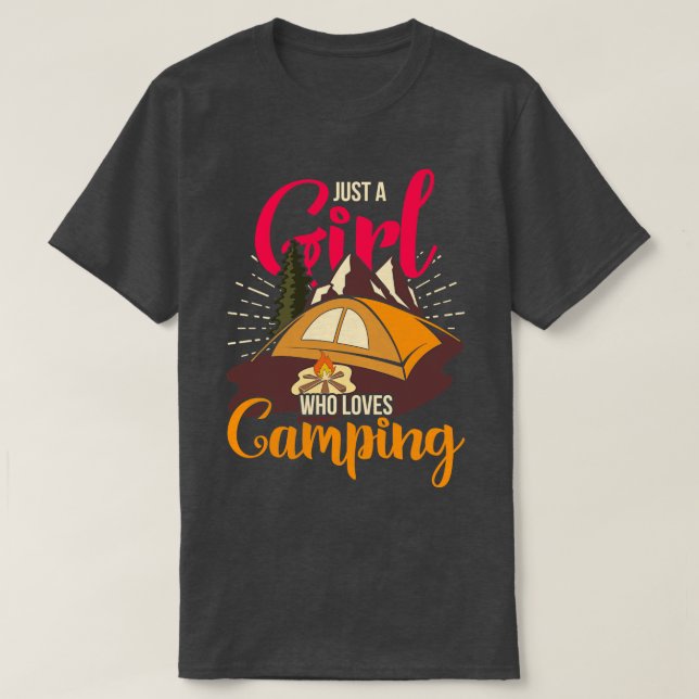 Camiseta Acampamento de Mulheres do Campo Nature Camp Acamp (Frente do Design)