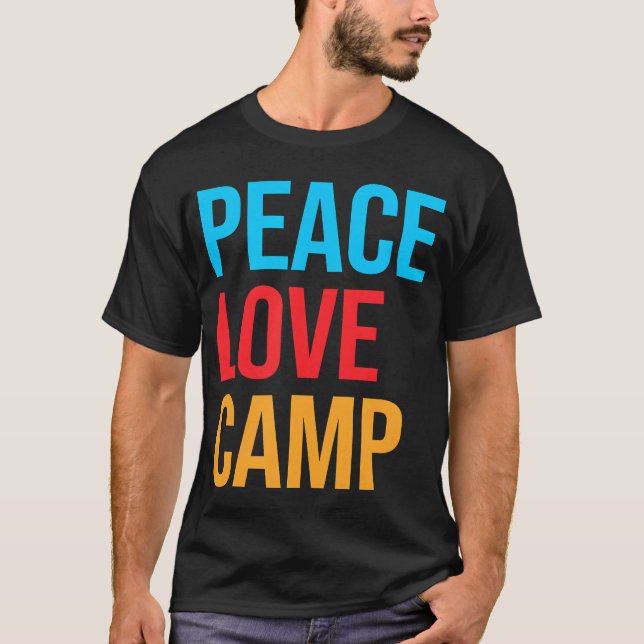 Camiseta Acampamento de Paz e Amor amigos (Frente)