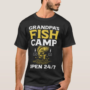 Camiseta Acampamento de Pesca do Vovô Aberto 247 Pesca Vovô