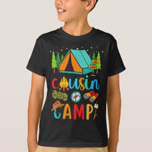 Camiseta Acampamento de Primo Divertido 2025 Férias em Famí