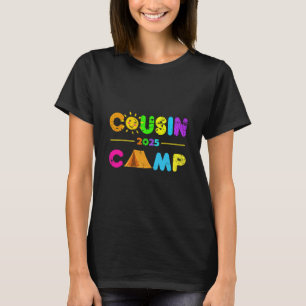 Camiseta Acampamento de Primos 2025 Camping Férias de Verão