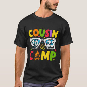 Camiseta Acampamento de Primos 2025 Férias em Família Verão