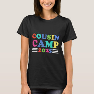 Camiseta Acampamento de Primos 2025 Verão Divertido Família