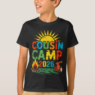 Camiseta Acampamento de primos 2026 férias de verão família