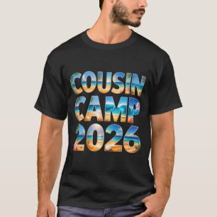 Camiseta Acampamento de primos fofos tripulação 2026 reuniã