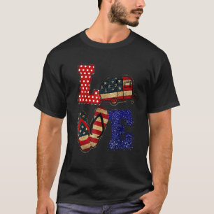Camiseta Acampamento de Sacudir de Amor, 4 de julho, Indepe