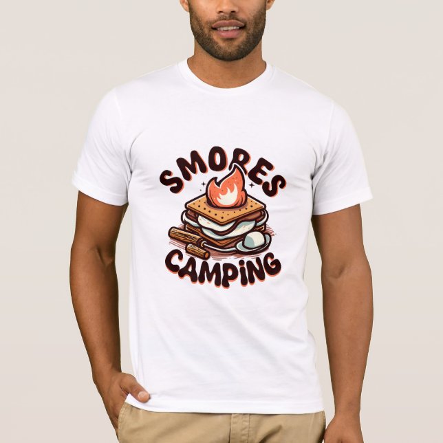 Camiseta acampamento de smores (Frente)