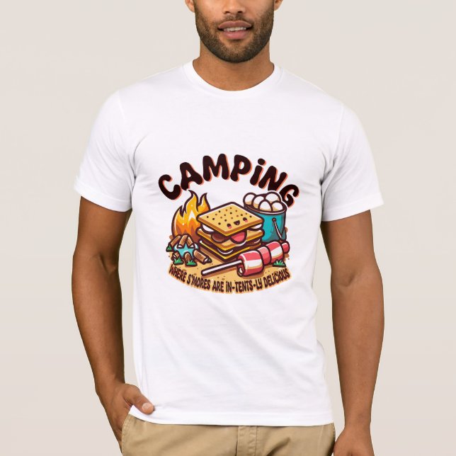 Camiseta acampamento de smores (Frente)