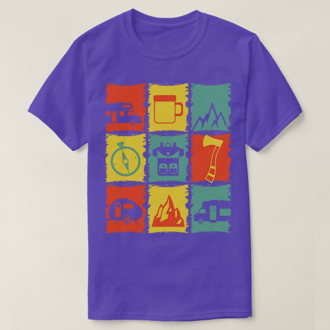 Camiseta Acampamento de uma Camper (Frente do Design)