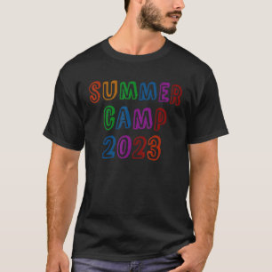 Camiseta Acampamento de Verão de 2023 Para Amigos Assinar A