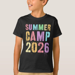 Camiseta Acampamento de verão fofo diretor da equipe de aca