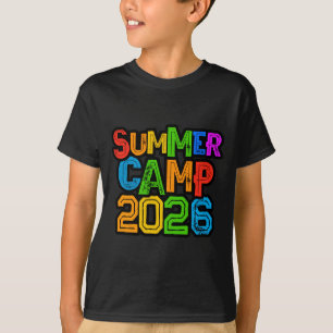 Camiseta Acampamento de verão para crianças 2026 vibes de d