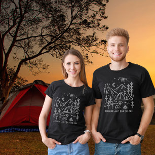 Camiseta Acampamento de Viagem Rodoviária Familiar Personal