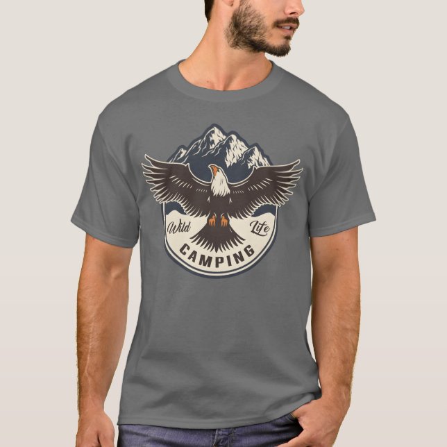 Camiseta ACAMPAMENTO DE VIDA SELVAGEM presente (Frente)