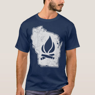Camiseta Acampamento de Wisconsin acampando ao ar livre