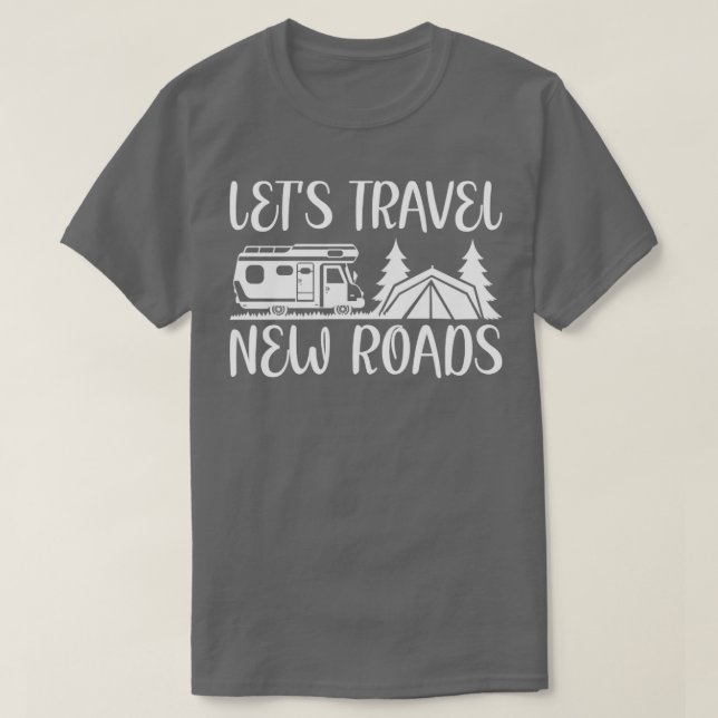 Camiseta Acampamento deixa Viagem novas estradas (Frente do Design)