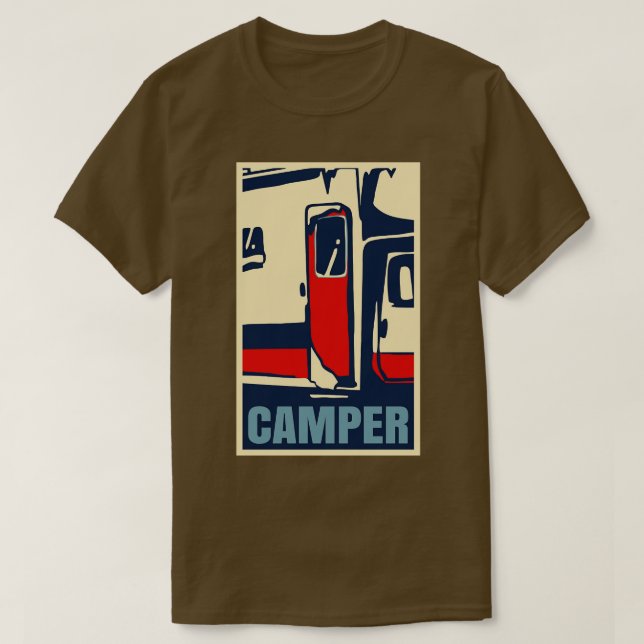 Camiseta Acampamento do carro (Frente do Design)