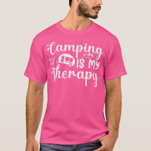 Camiseta Acampamento É A Minha Vintagem Terapêutica Fora De