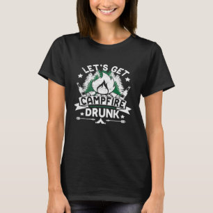 Camiseta Acampamento E Bebendo - Vamos Comprar O Bebado De 