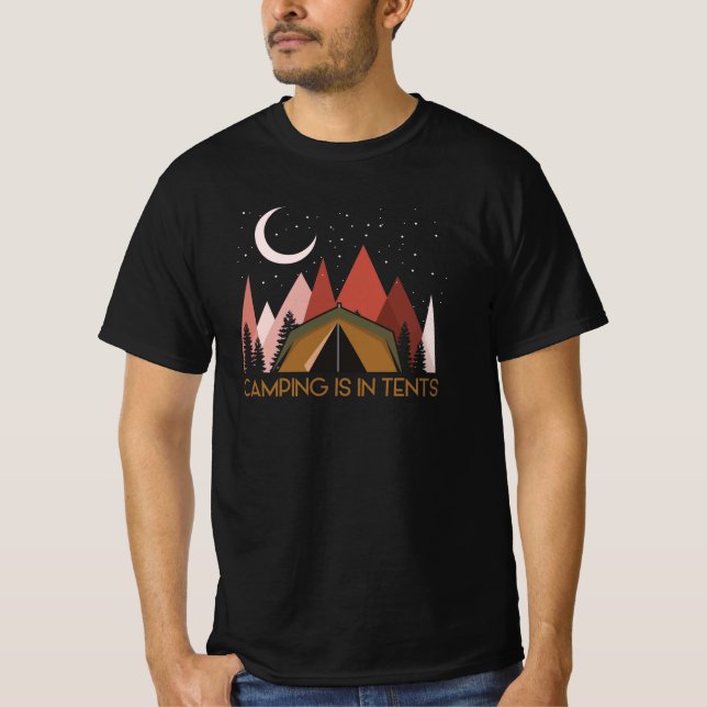 Camiseta Acampamento É Engraçado Em Tendas (Frente)