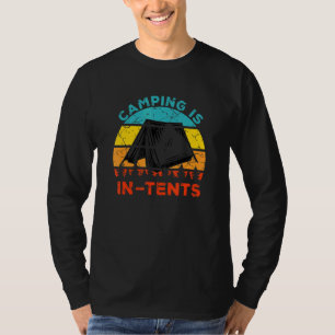 Camiseta Acampamento é Férias de Verão em tendas ao ar livr