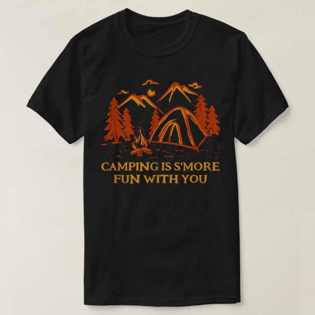 Camiseta Acampamento É Mais Divertido Com O Acampamento De  (Frente do Design)