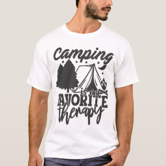 Camiseta Acampamento É Meu Presente De Terapia Favorito