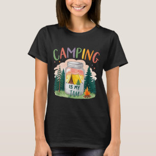 Camiseta Acampamento é meu tema de tenda floresta