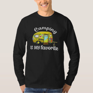Camiseta Acampamento É Minha Estação Favorita Trailer Van C
