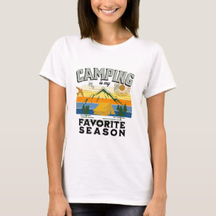 Camiseta Acampamento é minha estação favorita, viagem ao ar