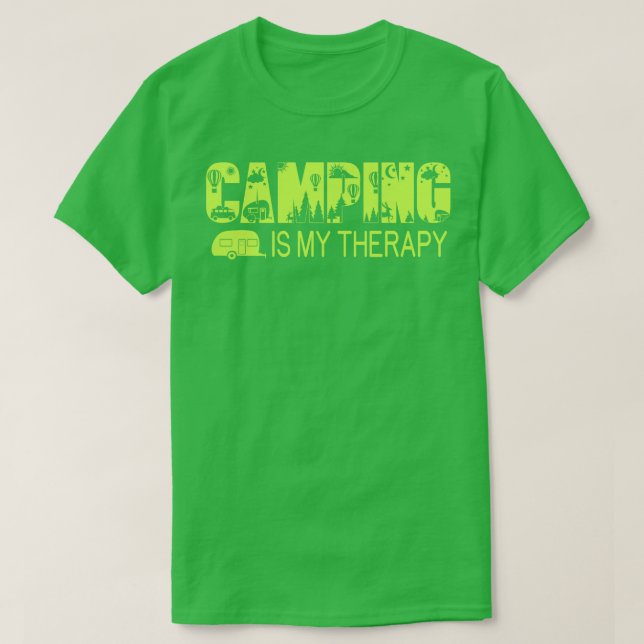 Camiseta Acampamento É Minha Terapia (Frente do Design)