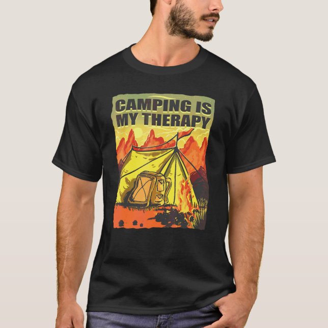 Camiseta Acampamento É Minha Terapia (Frente)