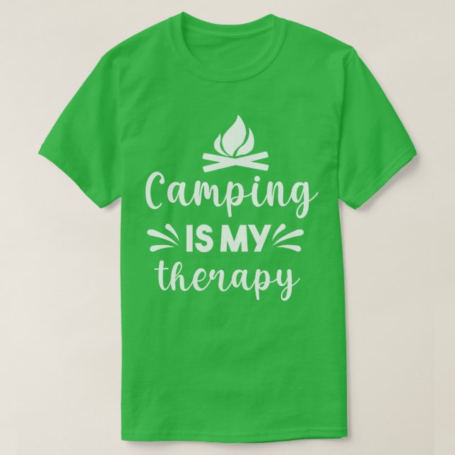 Camiseta Acampamento é minha Terapia 1 (Frente do Design)