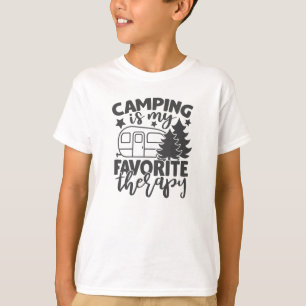 Camiseta Acampamento É Minha Terapia Favorita Engraçada C