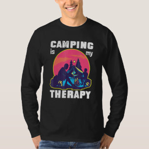 Camiseta Acampamento É Minha Terapia Rv Van Camping Dizendo