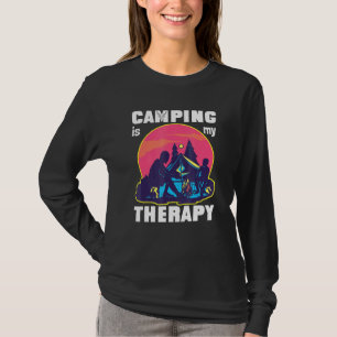 Camiseta Acampamento É Minha Terapia Rv Van Camping Dizendo
