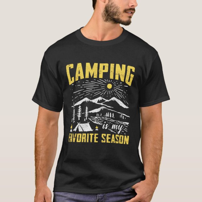 Camiseta Acampamento É O Meu Teto De Campanha Favorito Para (Frente)