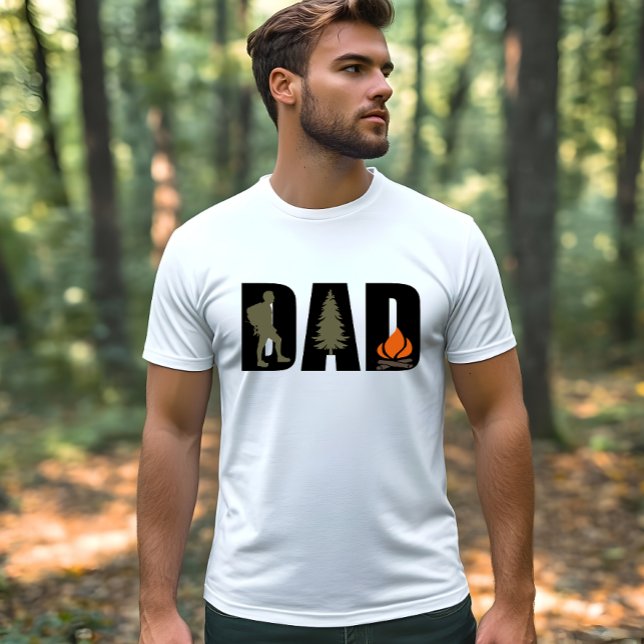 Camiseta Acampamento e pai de caminhada (Criador carregado)