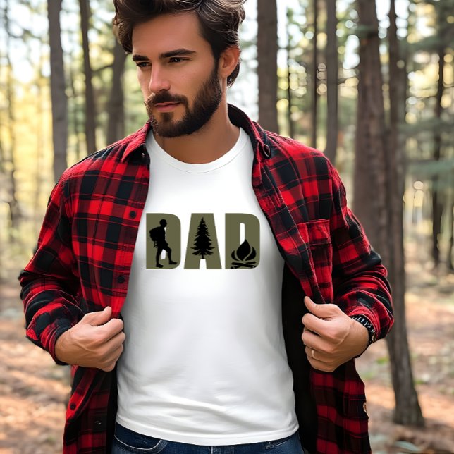 Camiseta Acampamento e pai de caminhada (Criador carregado)