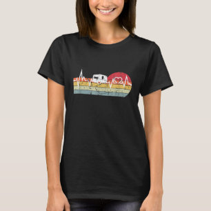 Camiseta Acampamento Ekg Caravan Heartbeat Engraçado 1
