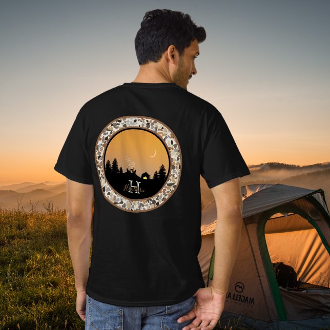 Camiseta Acampamento em Camisa-T de Design redonda de pebol (Criador carregado)