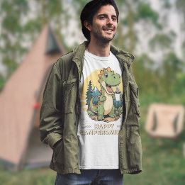 Camiseta Acampamento Engraçado de Dinossauro Surus