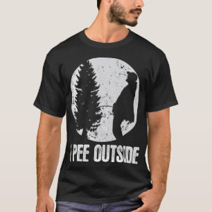 Camiseta Acampamento Engraçado Para Homens Eu Peito Fora In