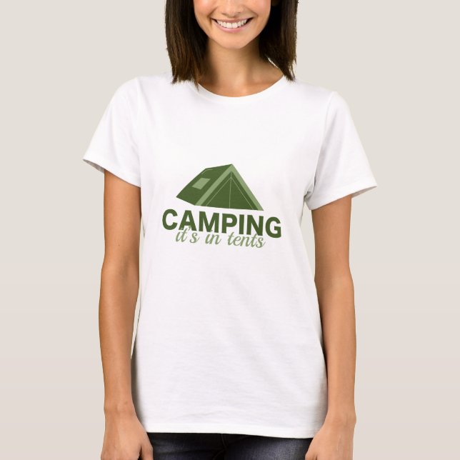 Camiseta Acampamento Está Em Barracas (Frente)