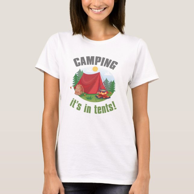 Camiseta Acampamento Está Em Barracas (Frente)