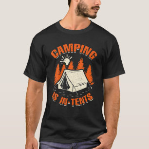 Camiseta Acampamento Está Em Cotações De Tents Dizendo Vint