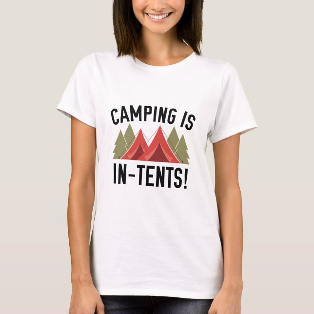 Camiseta Acampamento Está Em Tendas! (Frente)