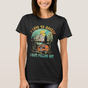 Camiseta Acampamento Eu Adoro Conectar Eu Odeio Tirar a Cas