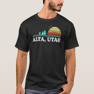 Camiseta Acampamento Evergreen Sunset Alta Forest Utah Wood