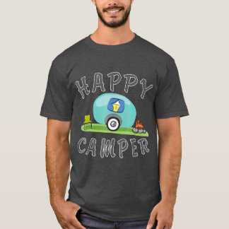 Camiseta Acampamento Feliz Camping Trailer Camper
